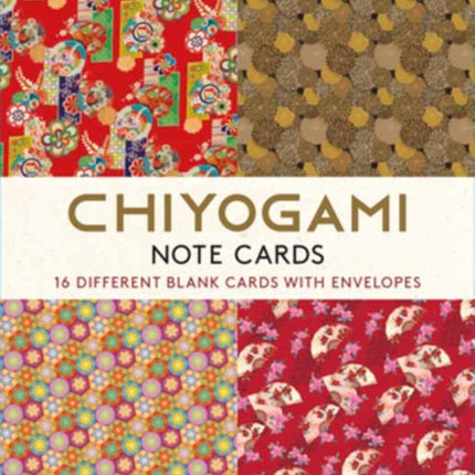 Chiyogami Japanese, 16 Note Cards: 16 Different Blank Cards with 17 Patterned Envelopes in a Keepsake Box!