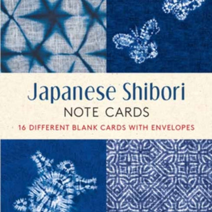 Japanese Shibori, 16 Note Cards: 16 Different Blank Cards with 17 Patterned Envelopes in a Keepsake Box!