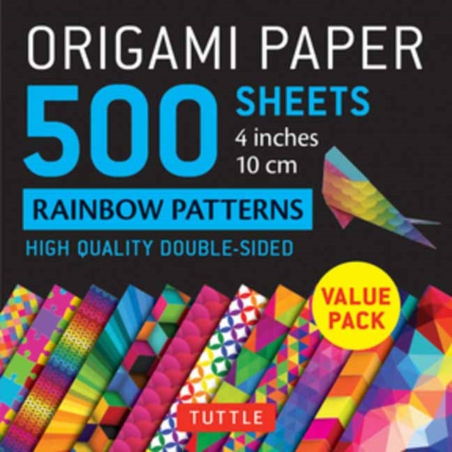 Origami Paper 500 sheets Rainbow Patterns 4" (10 cm): Double-Sided Origami Sheets Printed with 12 Different Colorful Patterns