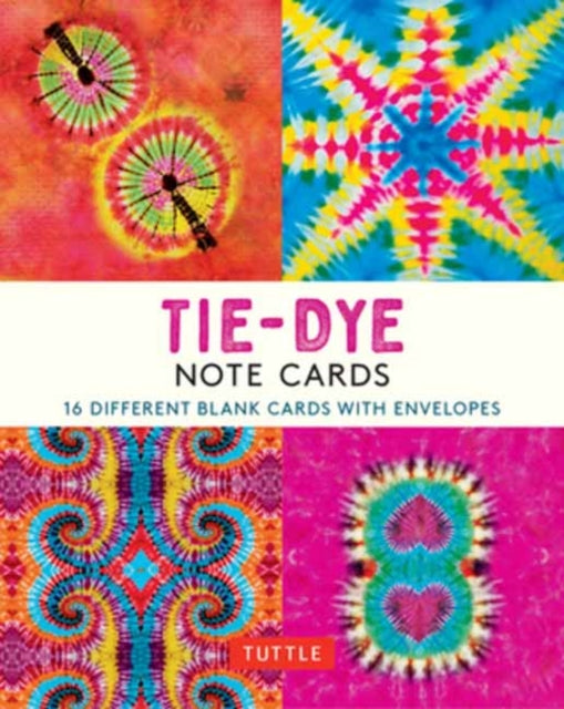 Tie-Dye, 16 Note Cards: 16 Different Blank Cards with 17 Patterned Envelopes in a Keepsake Box!