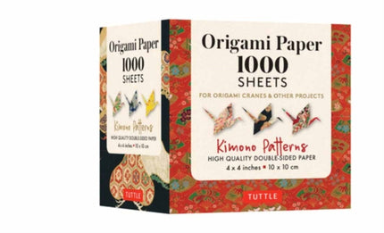 Origami Paper 1,000 sheets Kimono Patterns 4" (10 cm): Tuttle Origami Paper: Double-Sided Origami Sheets Printed with 12 Different Designs (Instructions Included)