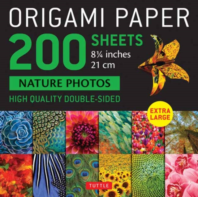 Origami Paper 200 sheets Nature Photos 8 1/4" (21 cm): Double-Sided Origami Sheets Printed with 12 Photographs (Instructions for 6 Projects Included)