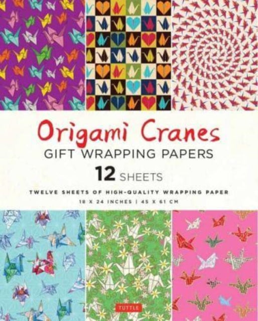 Origami Cranes Gift Wrapping Papers - 12 sheets: 18 x 24 inch (45 x 61 cm) Wrapping Paper