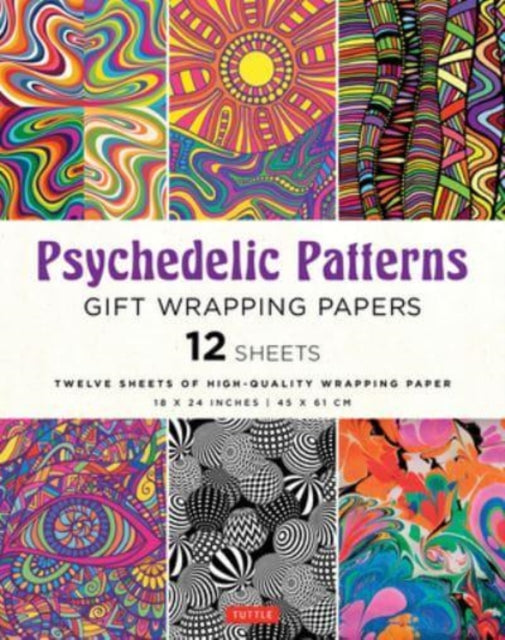 Psychedelic Patterns Gift Wrapping Papers - 12 sheets: 18 x 24 inch (45 x 61 cm) Wrapping Paper