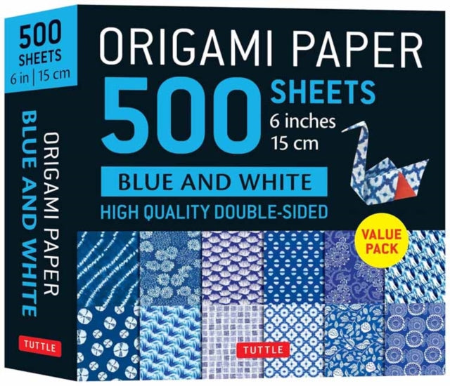 Origami Paper 500 sheets Blue  White 6 15 cm