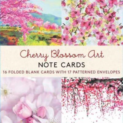 Cherry Blossom Art, 16 Note Cards: 16 Different Blank Cards with Envelopes in a Keepsake Box!