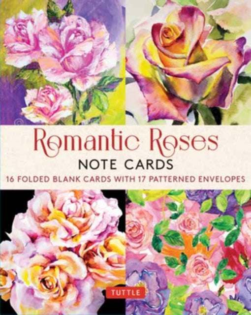 Romantic Roses, 16 Note Cards: 8 illustrations of Painted Roses (Blank Cards with Envelopes in a Keepsake Box)