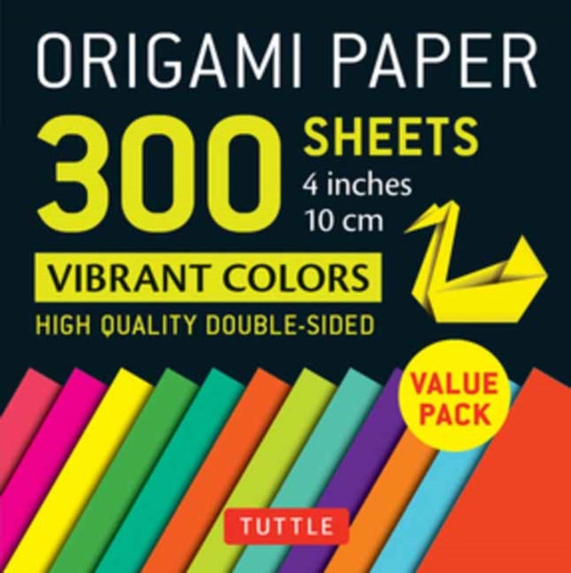 Origami Paper 300 sheets Vibrant Colors 4" (10 cm): Tuttle Origami Paper: Double-Sided Origami Sheets Printed with 12 Different Designs