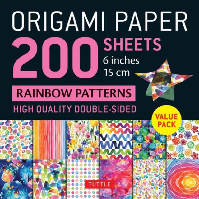Origami Paper 200 sheets Rainbow Patterns 6 15 cm