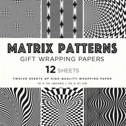 Matrix Patterns Gift Wrapping Papers  12 sheets