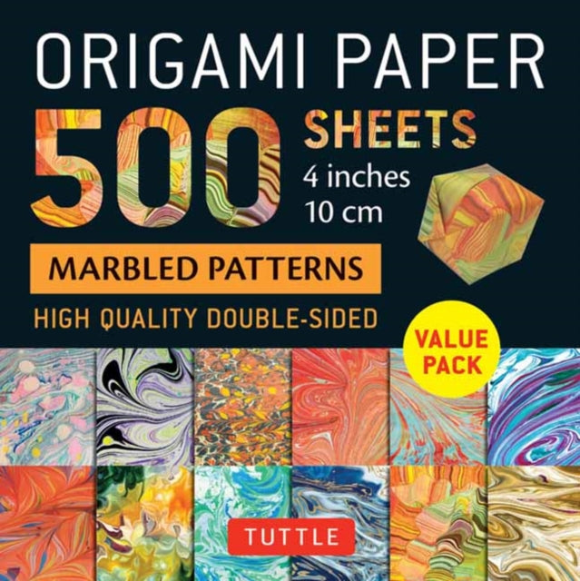 Origami Paper 500 Sheets Marbled Patterns 4 10 CM