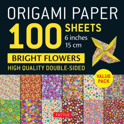 Origami Paper 100 Sheets Bright Flowers 6 15 CM