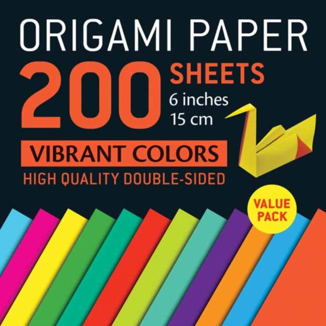 Origami Paper 200 Sheets Vibrant Colors 6 15 CM
