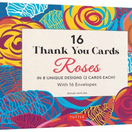 16 Thank You Cards Roses