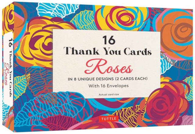 16 Thank You Cards Roses