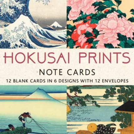 Hokusai Prints Note Cards  12 Cards