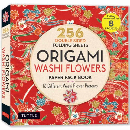 Origami Washi Flowers Paper Pack Book