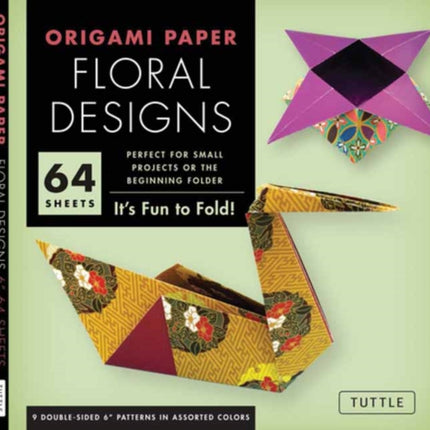Origami Paper  Floral Designs  6  60 Sheets