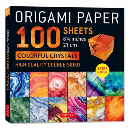 Origami Paper 100 Sheets Colorful Crystals 8 14