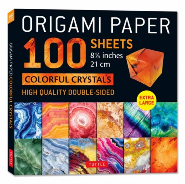 Origami Paper 100 Sheets Colorful Crystals 8 14