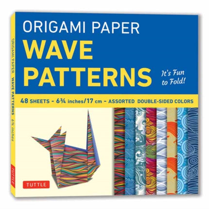 Origami Paper  Wave Patterns  6 34 inch  48 Sheets