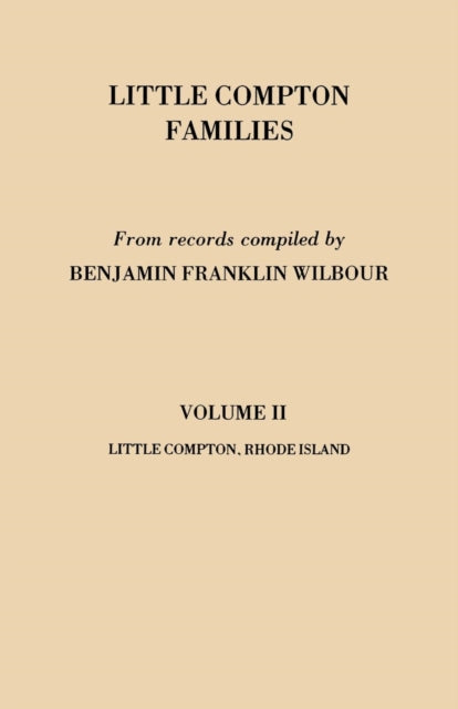 Little Compton Families LIttle Compton Rhode Island Volume II