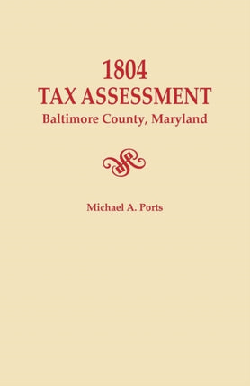 1804 Tax Assessment Baltimore County Maryland