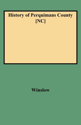 History of Perquimans County Nc