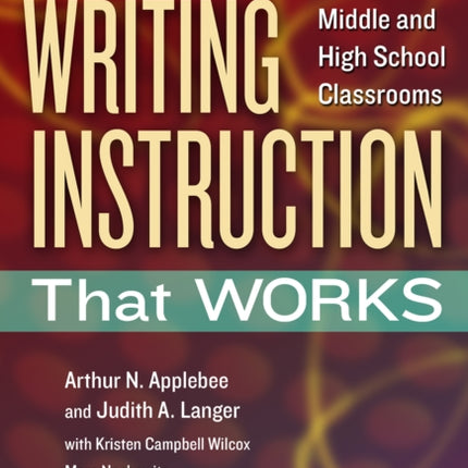 Writing Instruction That Works  Proven Methods