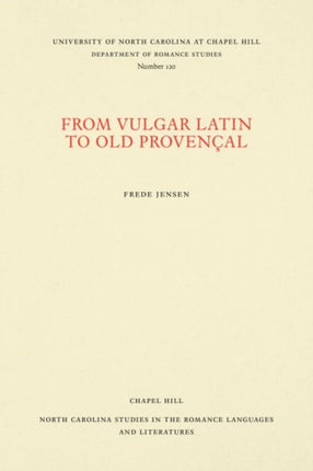 From Vulgar Latin to Old Proven231al