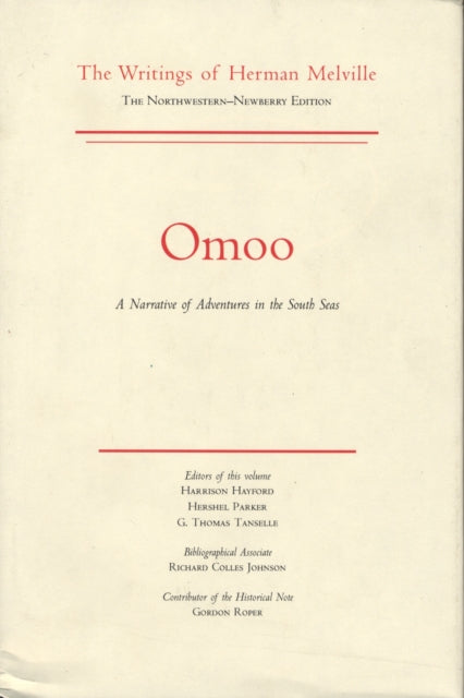 Omoo a Narrative of Adventures in the South Seas
