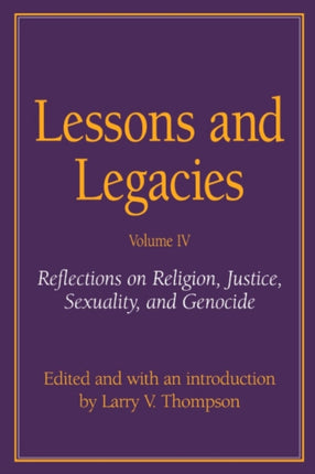 Lessons and Legacies Reflections on Religion