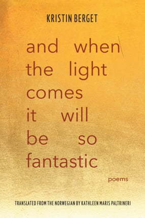 And When the Light Comes It Will Be So Fantastic