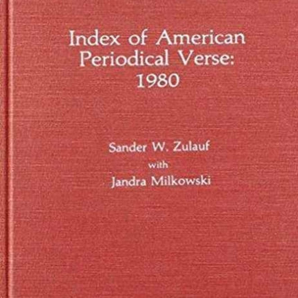 Index of American Periodical Verse 1980