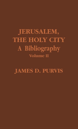 Jerusalem the Holy City