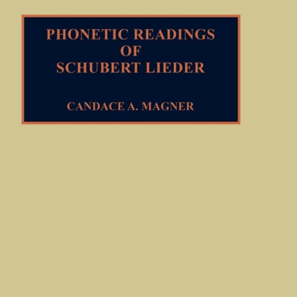Phonetic Readings of Schubert Lieder