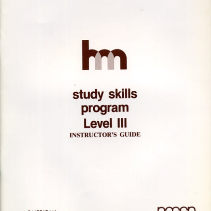 Level III Teachers Guide HM Learning and Study