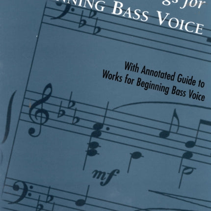Songs for Beginning Bass Voice Selected Songs