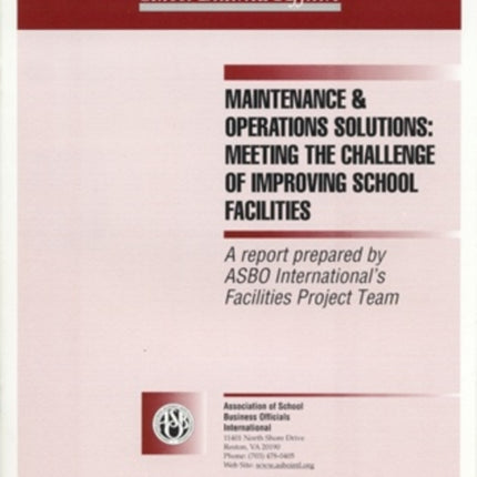 Maintenance and Operations Solutions Meeting the