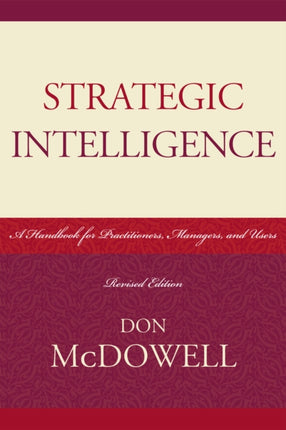 Strategic Intelligence A Handbook for