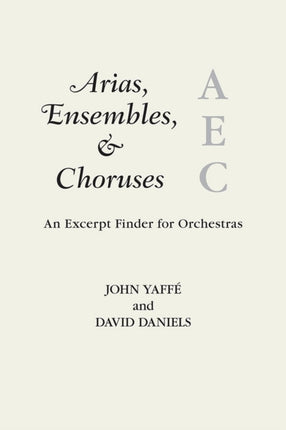 Arias Ensembles  Choruses