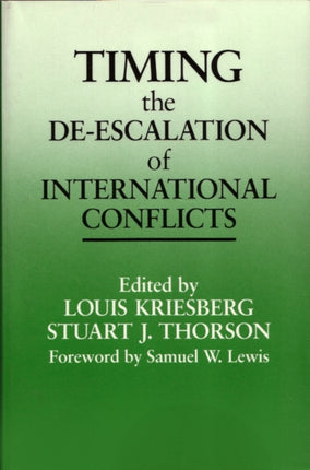 Timing the Deescalation of International Conflicts