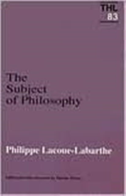 Subject Of Philosophy