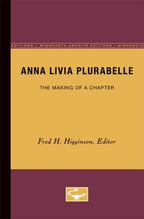 Anna Livia Plurabelle  The Making of a Chapter