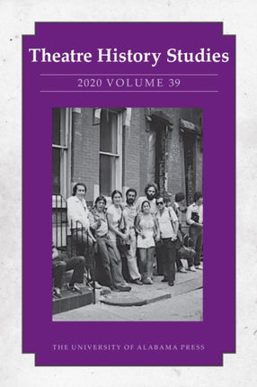 Theatre History Studies 2020 Volume 39