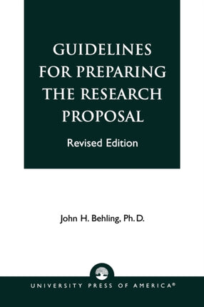 Guidelines for Preparing the Research Proposal