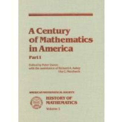 A Century of Mathematics in America