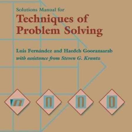 Solution Manual for Techniques of Problem Solving