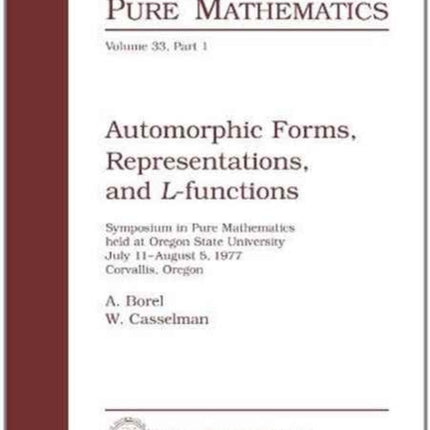 Automorphic Forms Representations and LFunctions