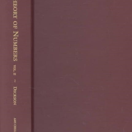 History of the Theory of Numbers Volume 2  Diophantine Analysis